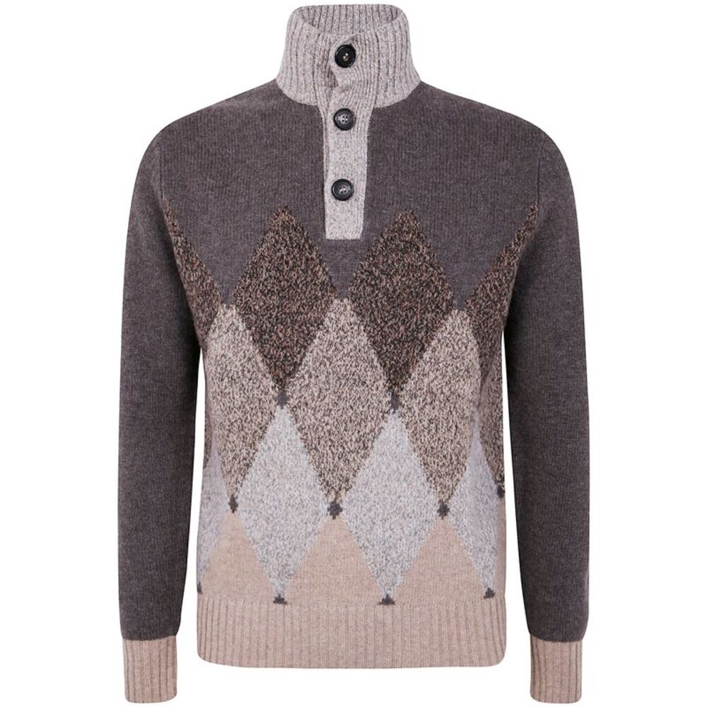 Ballantyne Men T Neck Pullover Button